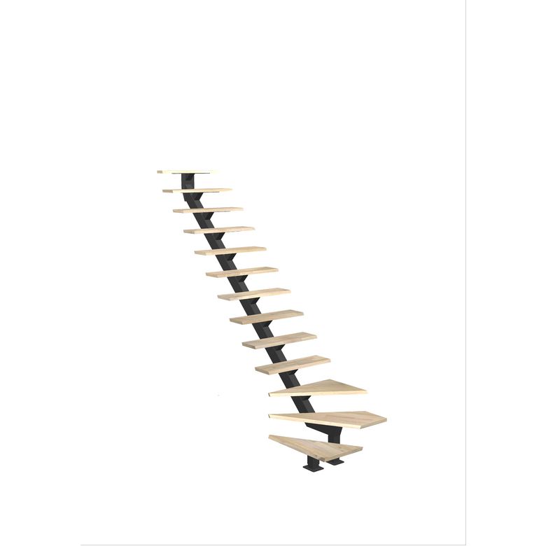 Escalier Elliot quart tournant bas sans rampe