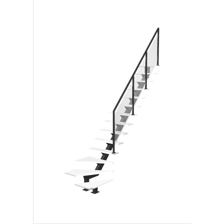 Escalier Elliot quart tournant bas rampe Evence