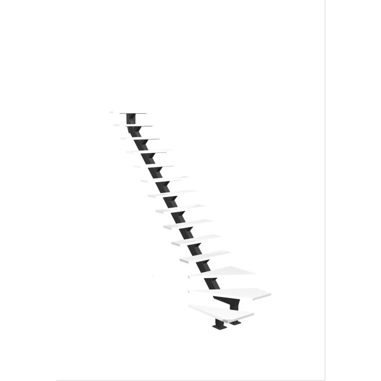Escalier Elliot quart tournant bas sans rampe