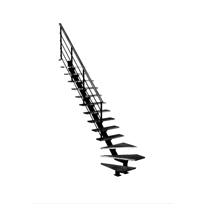 Escalier Elliot quart tournant bas rampe Eva