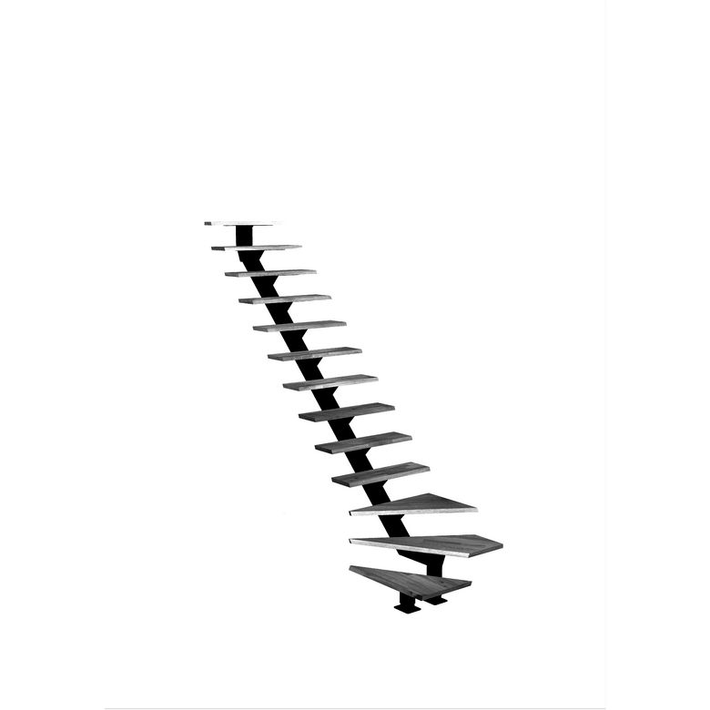 Escalier Elliot quart tournant bas sans rampe