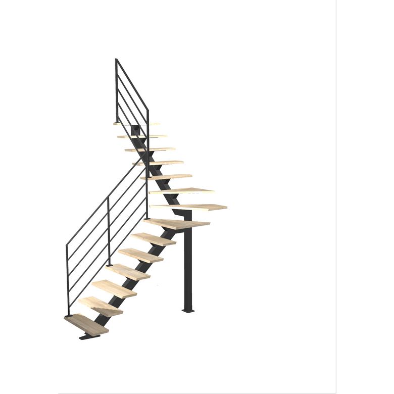 Escalier Elliot quart tournant intermédiaire rampe Fera