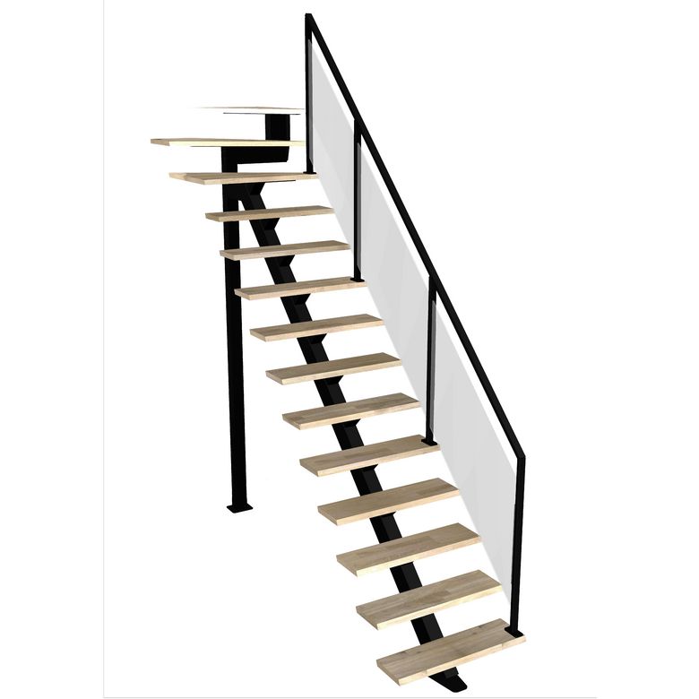 Escalier Elliot quart tournant haut rampe Evence