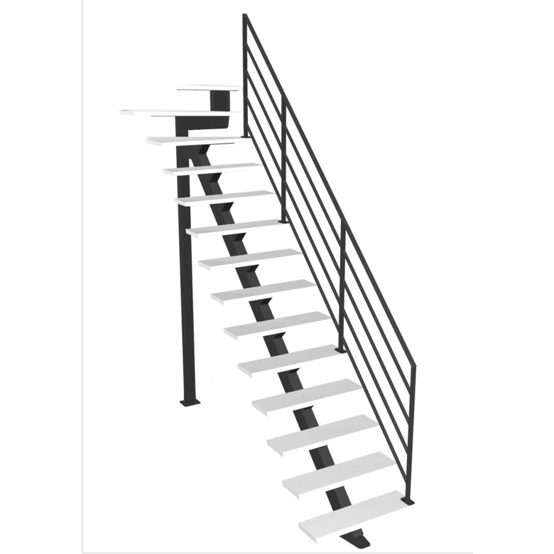 Escalier Elliot quart tournant haut rampe Fera