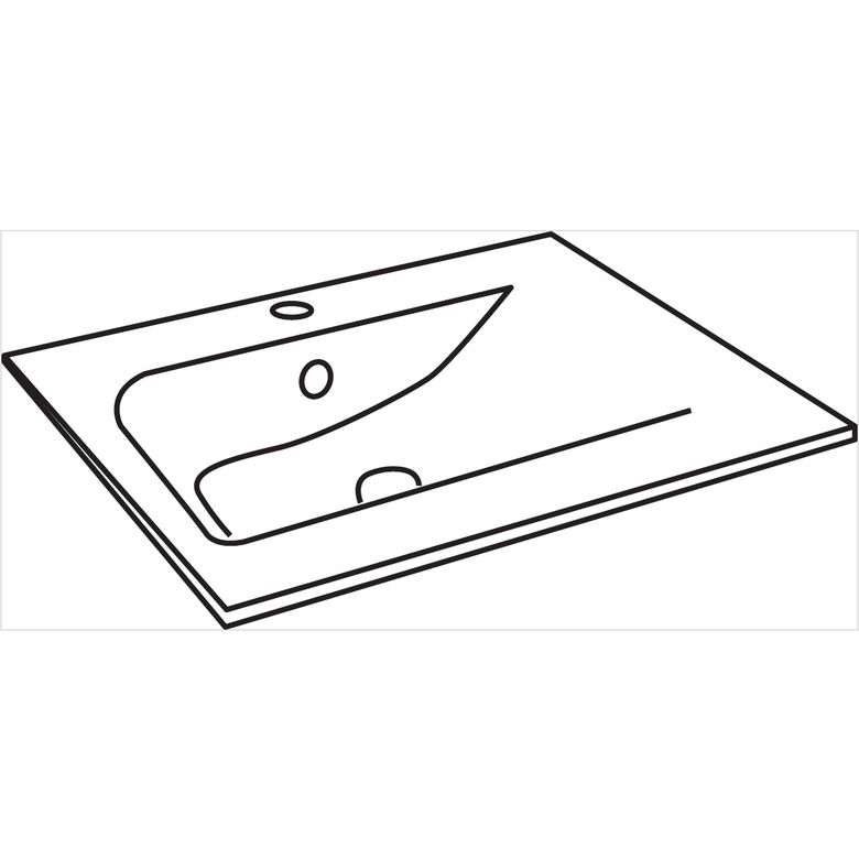 Plan vasque simple 120 cm résine INFINY - Lapeyre