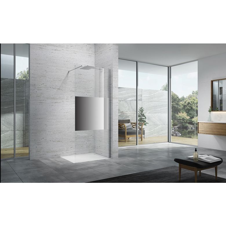 Paroi de douche LINE PRESTIGE effet miroir 8 mm