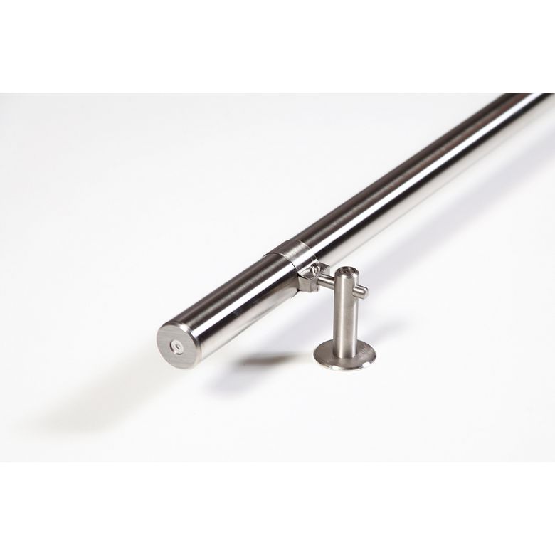 Bride pour main courante avec fixations pour balustrade inox Main Image