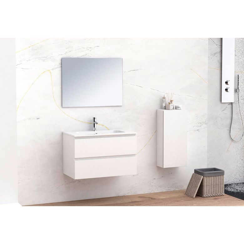 Meuble sous-vasque L.80 cm, 2 tiroirs HAPPY25