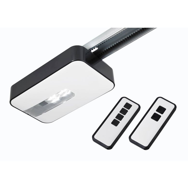 Porte de garage Pro Access basculante débordante avec portillon - Extérieur