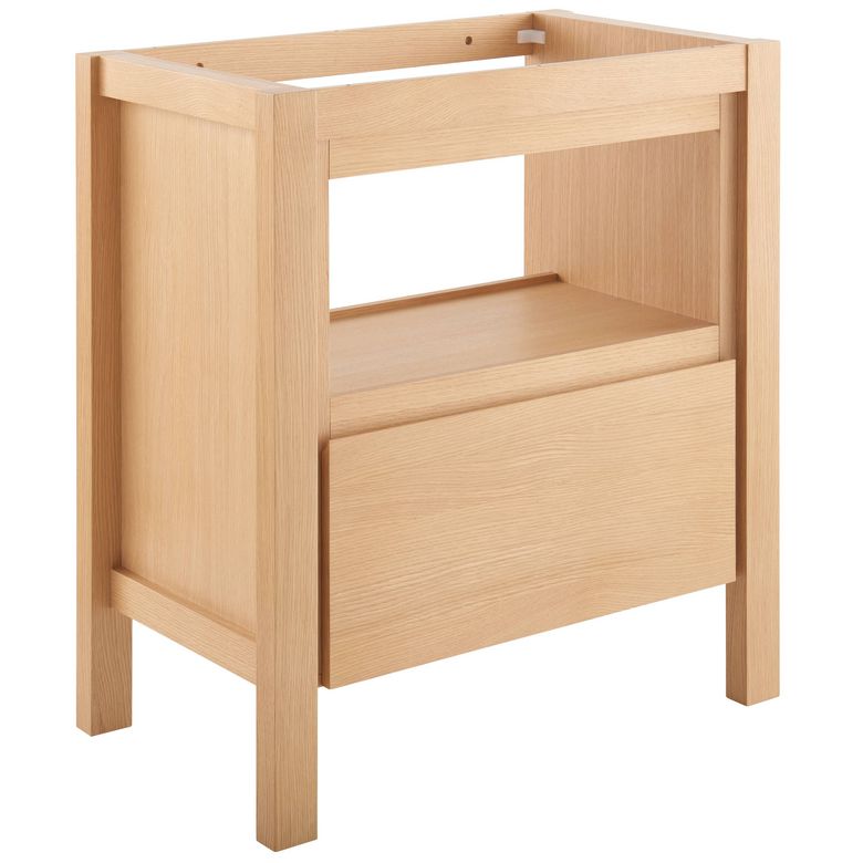 Meuble sous-vasque 80 cm chêne naturel FLORA