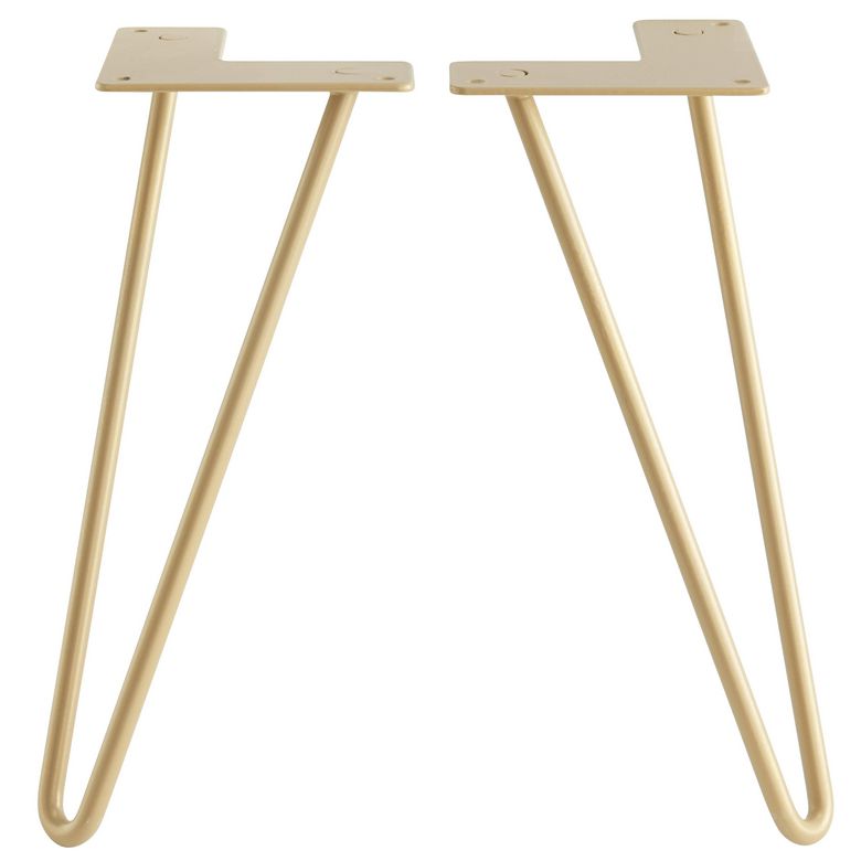 Jeu de 2 pieds PHILEAS doré H.30 Main Image
