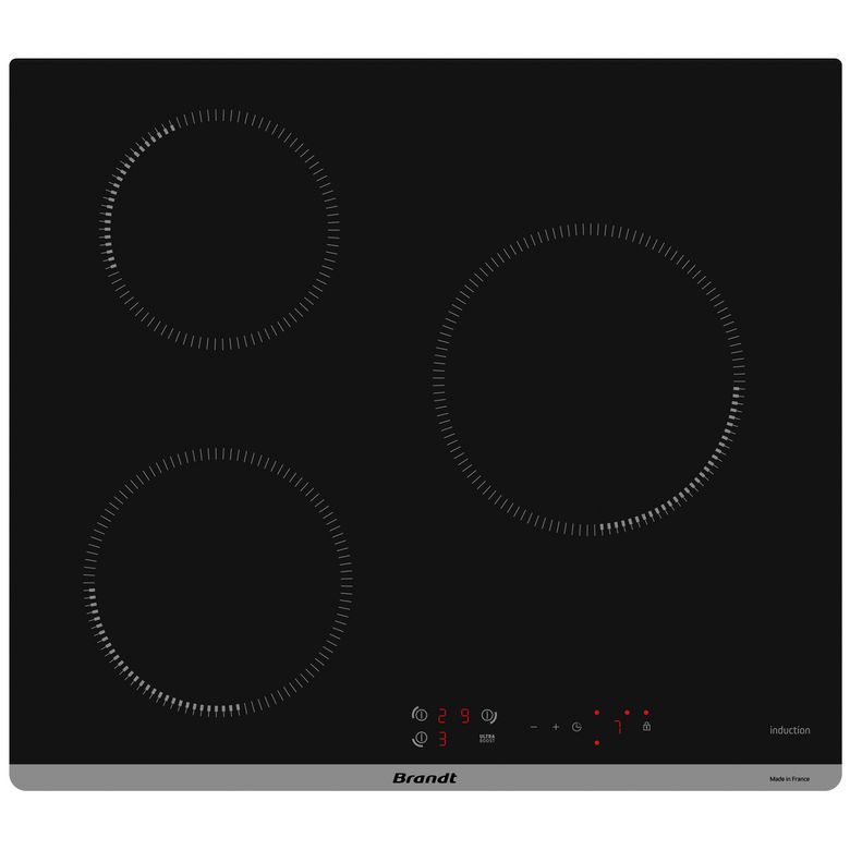 Table induction noir 3 foyers Brandt BPI1631UB Main Image