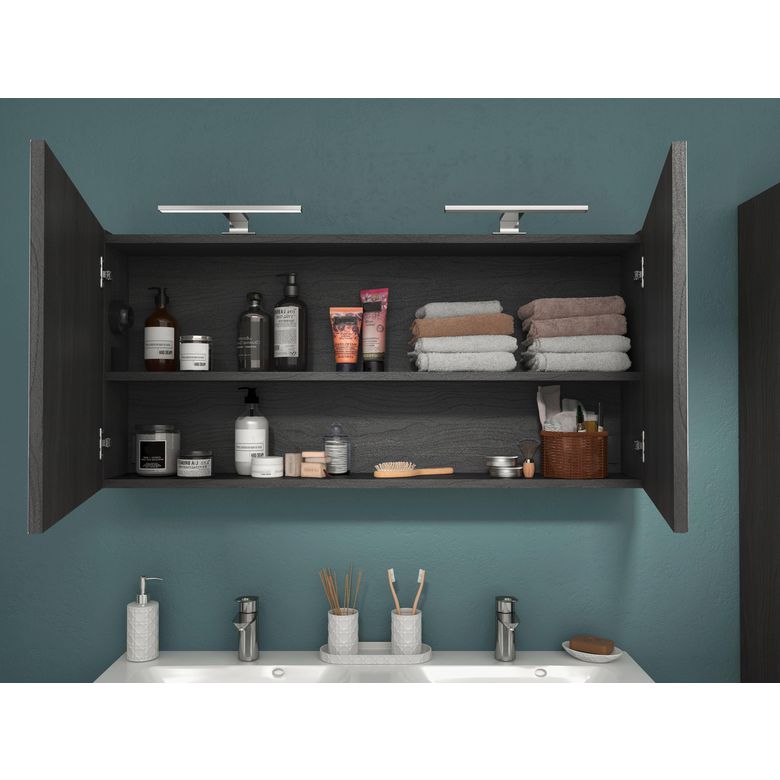 Armoire de toilette INFINY 2 portes miroir Infiny | Lapeyre