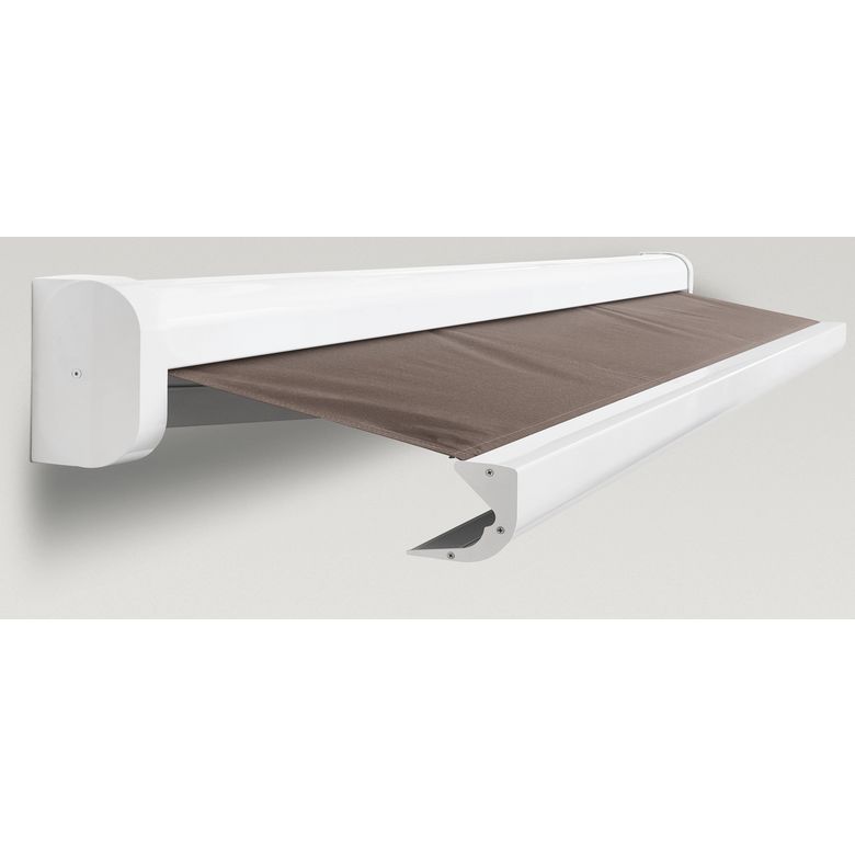 Store banne Gaïa semi-intégral blanc avec LED - Extérieur - Lapeyre