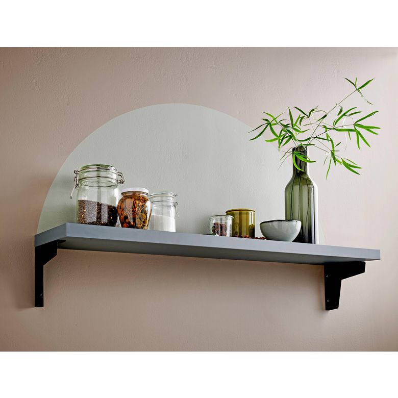 2 supports de tablette de cuisine métal noir | Lapeyre
