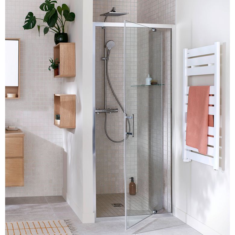 Porte de douche pivotante déportée MARILOU - Salle de bains - Lapeyre
