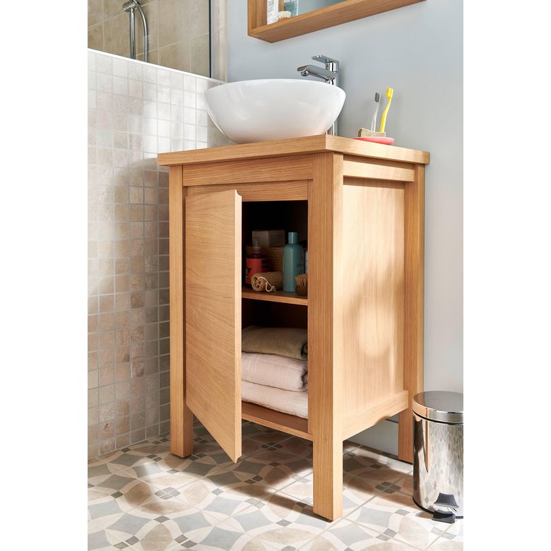 Meuble sous-vasque 60 cm 1 porte FLORA- Salle de bains - Lapeyre