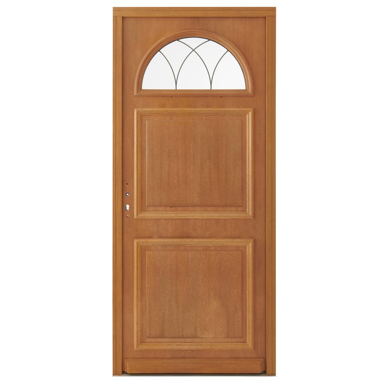 Porte d'entrée** Bois exotique AVA-LUNA + barillet 30x40 - H.215 x l.90 gauche Main Image