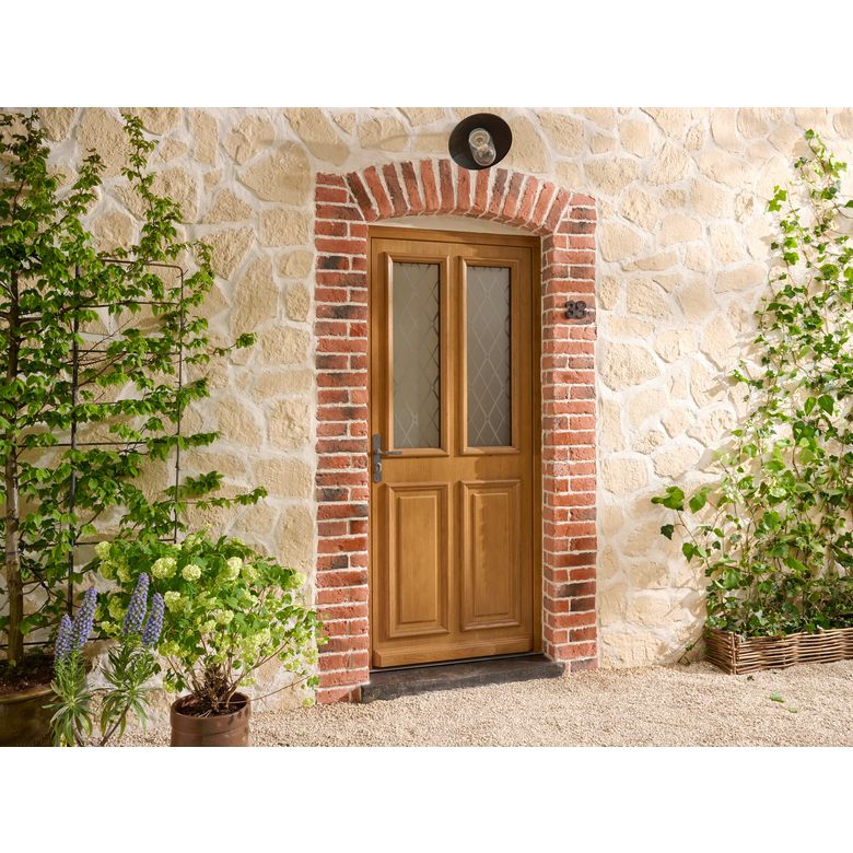 Porte d'entrée ANNE-LAURE Chêne avec barillet-Lapeyre