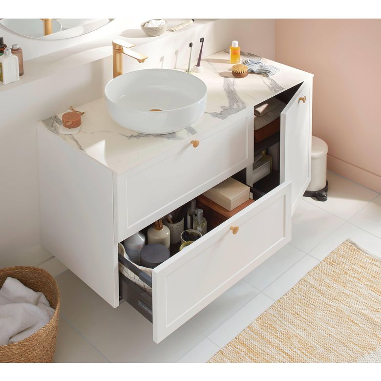 Meuble bas de salle de bains 40 cm 1 porte PHILEAS | Lapeyre