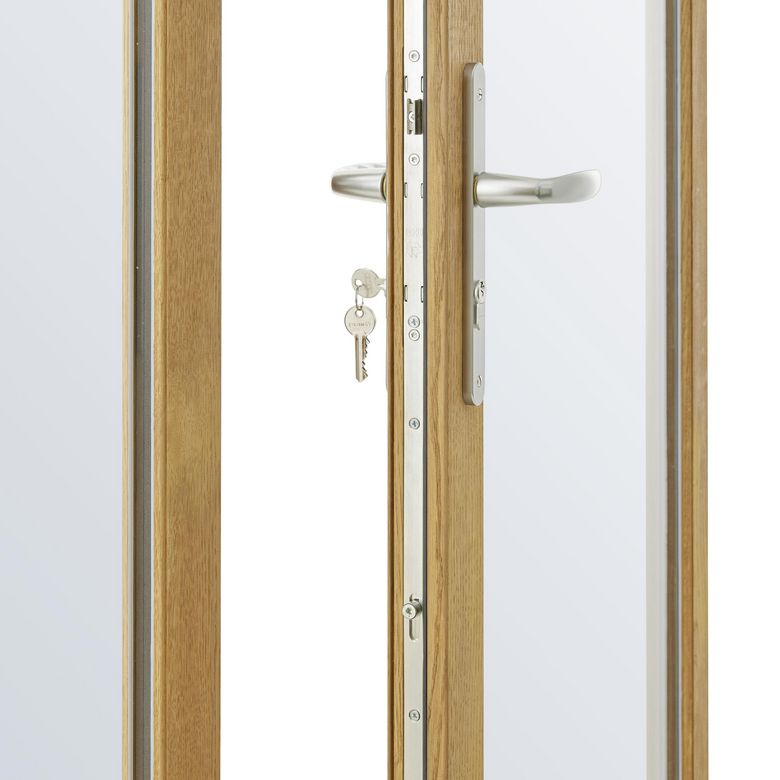 Porte-fenêtre 2 vantaux Mitra chêne-Lapeyre