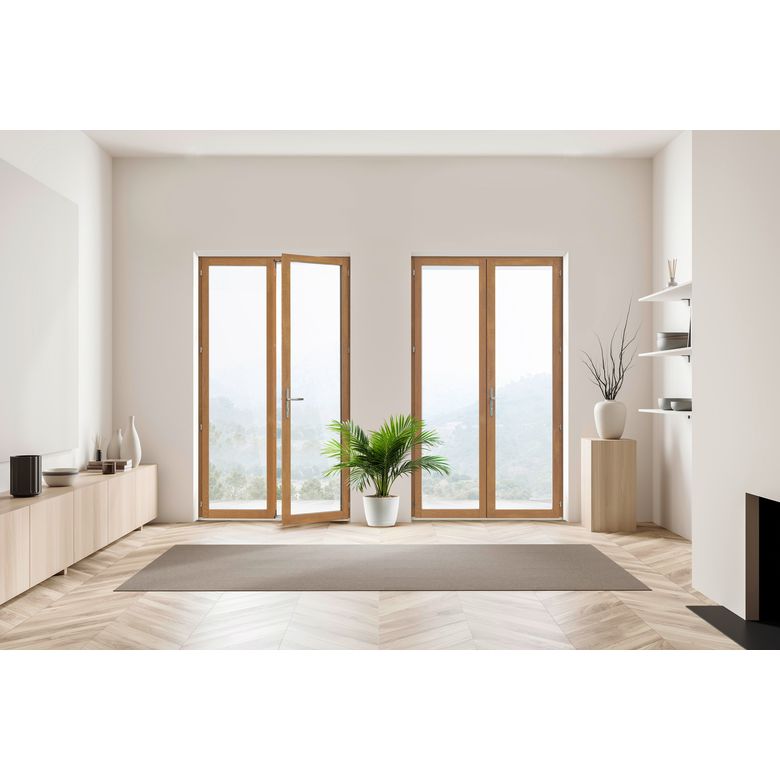 Porte-fenêtre 2 vantaux Mitra chêne-Lapeyre