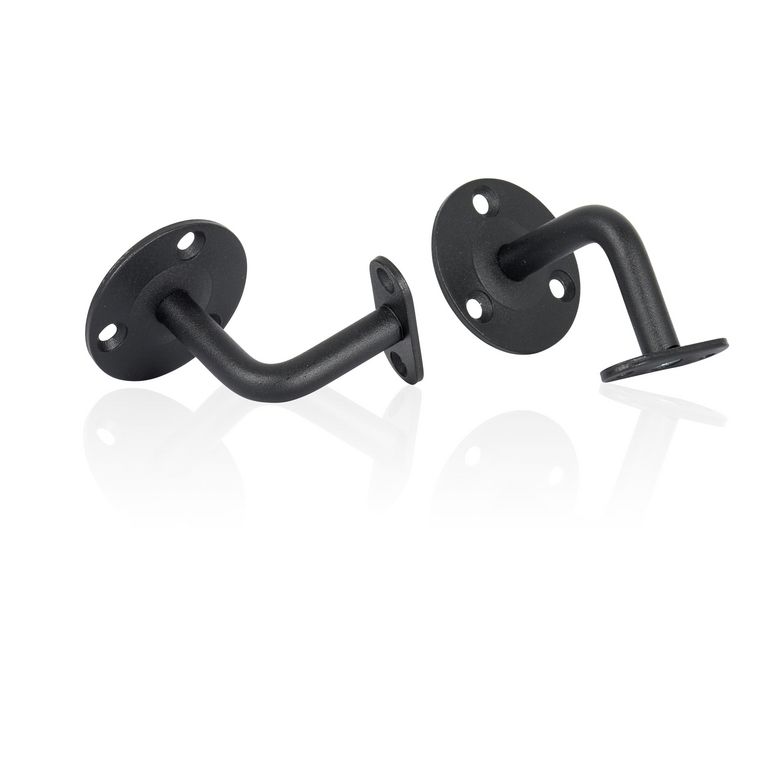 Support pour main courante en bois avec cache à visser