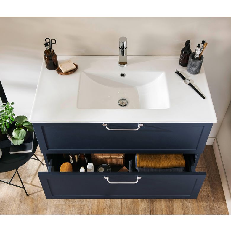Plan vasque simple 90 cm céramique PHILEAS | Lapeyre