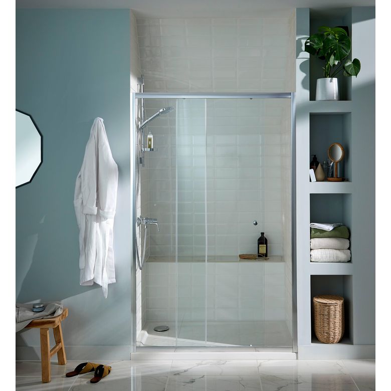 Porte de douche coulissante DAN 2 parties - Salle de bains - Lapeyre