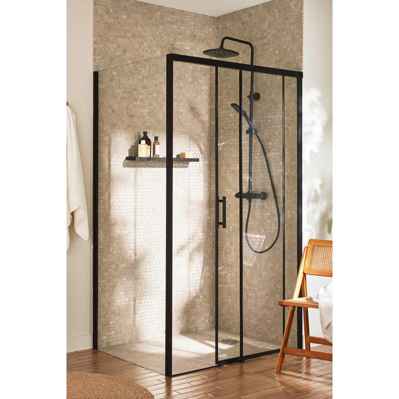 Portes de douche coulissantes fixe MARILOU 2 parties - Salle de bains - Lapeyre