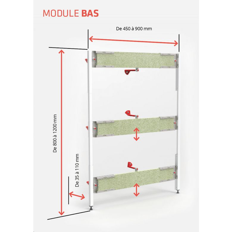 Module bas pour remplacement de baignoire Modulofast | Lapeyre