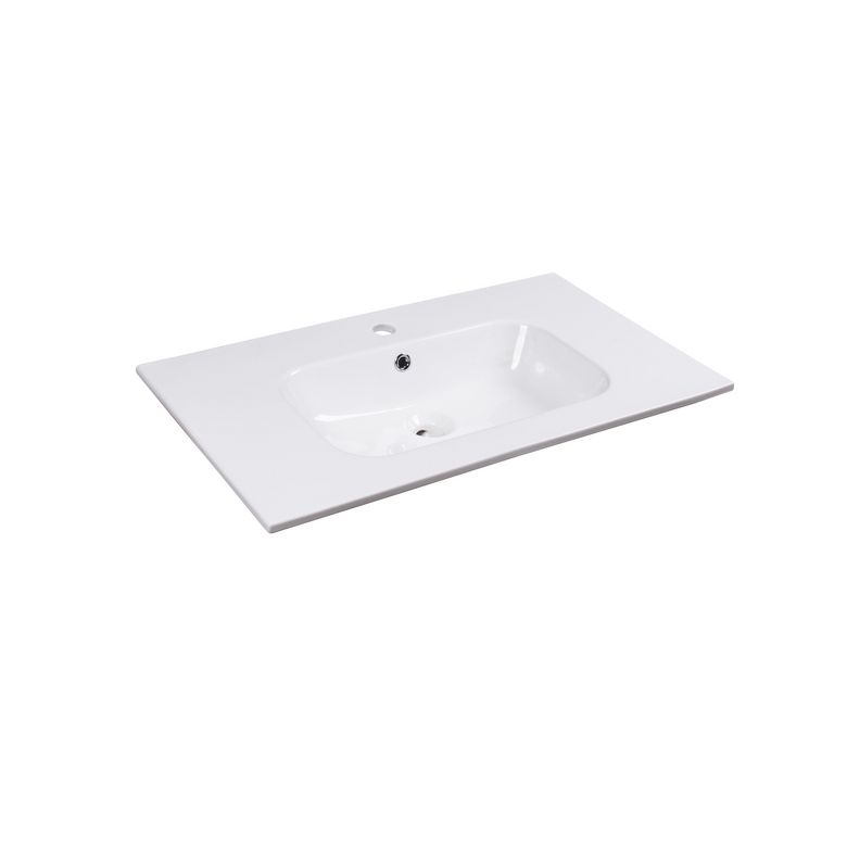 Plan vasque simple 81 cm céramique HAPPY 2 | Lapeyre