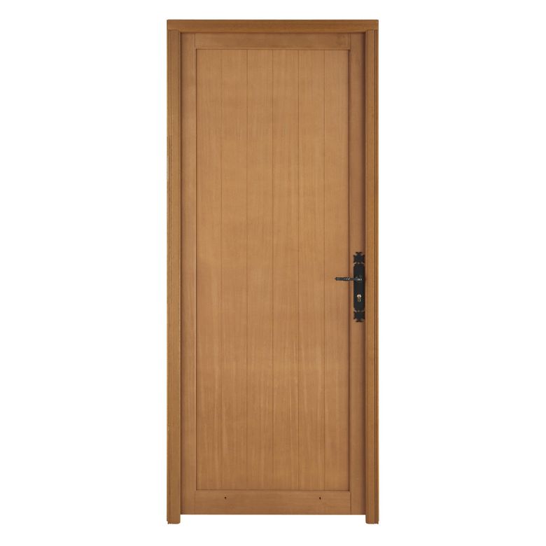 Porte de service bois exotique Noailles à barillet H.200 x l.80 gauche Main Image