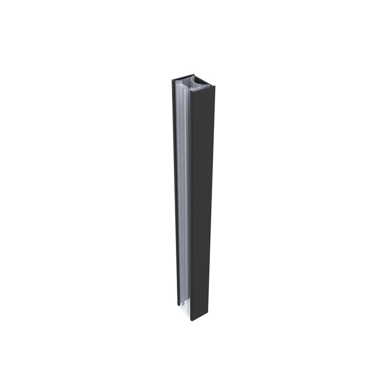 Profilé H.200 cm noir pour installation en niche porte coulissante DURANCE Main Image