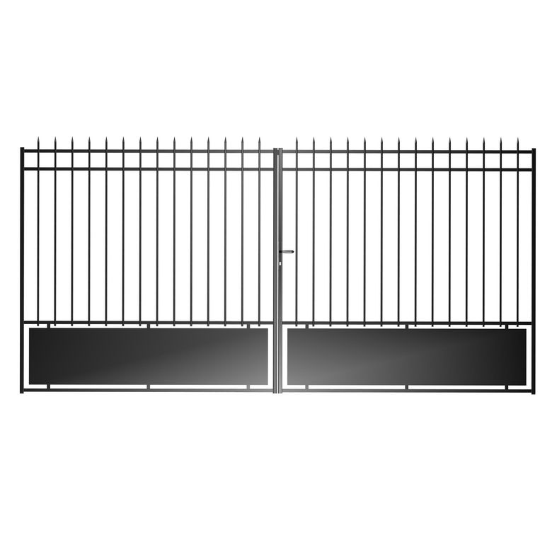 Portail battant FRESNAY semi ajouré en acier