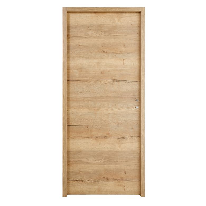 Bloc-porte ROXIE chêne vintage  âme pleine - Huisserie 90 - H.204 x l.63 gauche Main Image