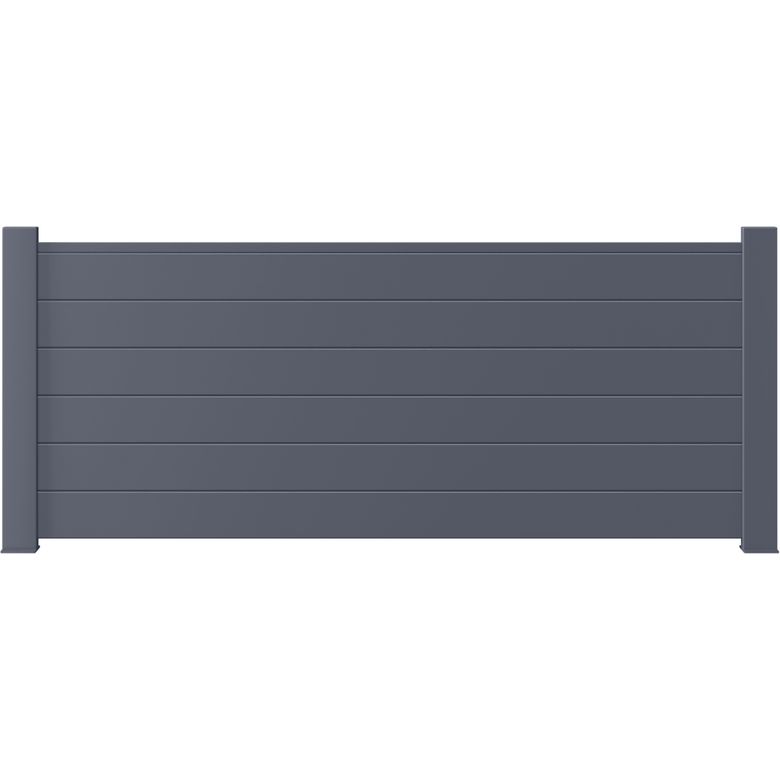 Pack 3 lames fines pleines clôture Valeda aluminium | Lapeyre