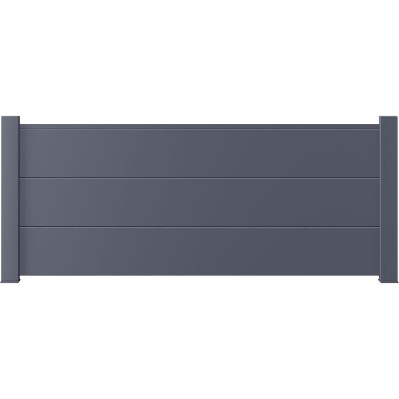 Pack 3 lames fines pleines clôture Valeda aluminium | Lapeyre
