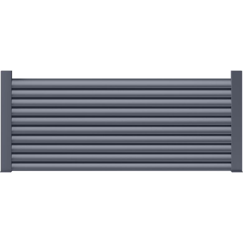 Pack 5 lames persiennées 284 mm alu pour clôture VALEDA gris anthracite RAL 7016 Main Image