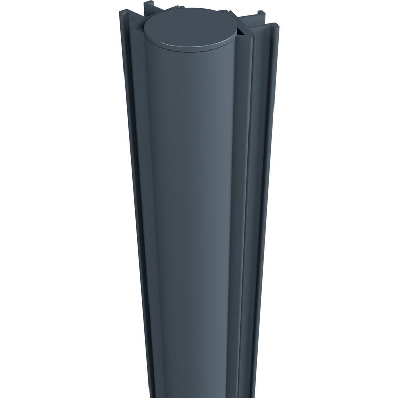 Poteau d'angle pour clôture VALEDA aluminium H.1843 gris anthracite RAL 7016 Main Image