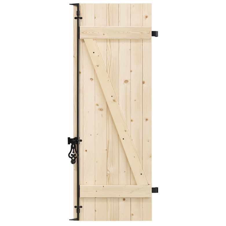 Volet battant sapin 27 - 1 vantail barres / écharpe posées H.118 x l.50 droit Main Image