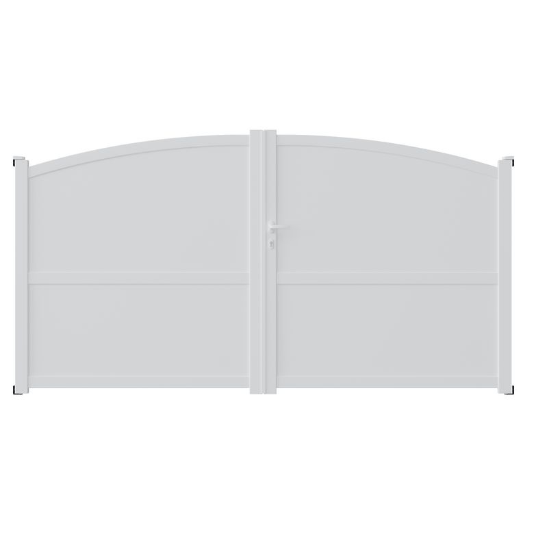 Portail battant VALMA aluminium H.160 x l.300 droite blanc RAL 9016 Main Image