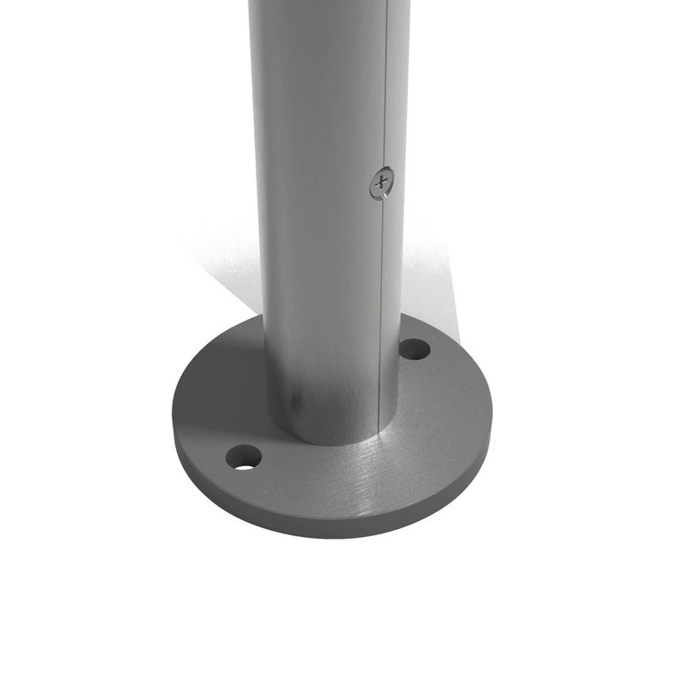 Balustrade Lisséo en aluminium - Poteau à plat - Extérieur