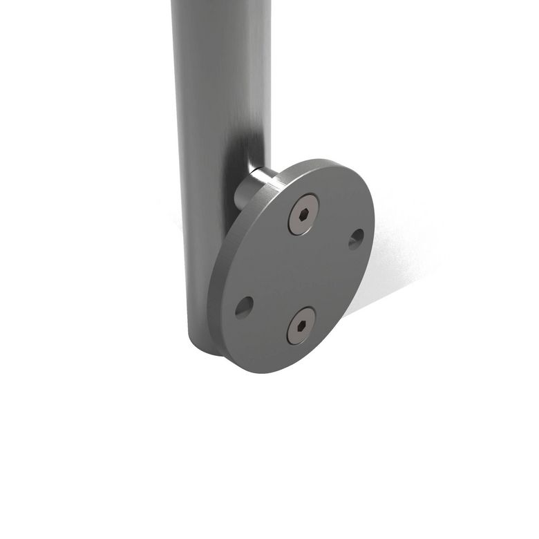 Balustrade Lisséo en aluminium - Poteau en latéral - Extérieur