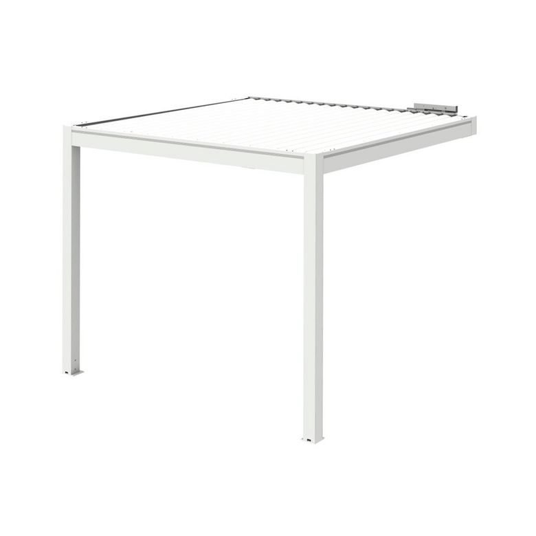 Pergola murale ATHENAIS aluminium blanc RAL 9010 l.3 x P.3 x H.2,50 M Main Image