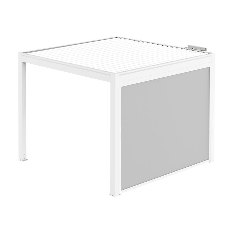 Store latéral zip en toile gris galet pour pergola murale ATHENAIS blanc Main Image