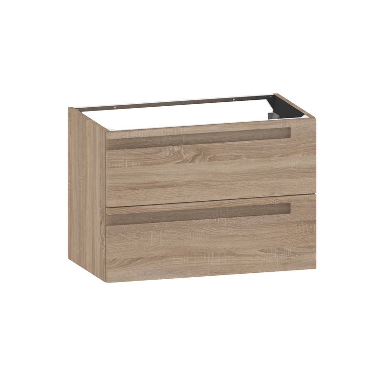 Meuble sous-vasque 80 cm sans plan 2 tiroirs INFINY