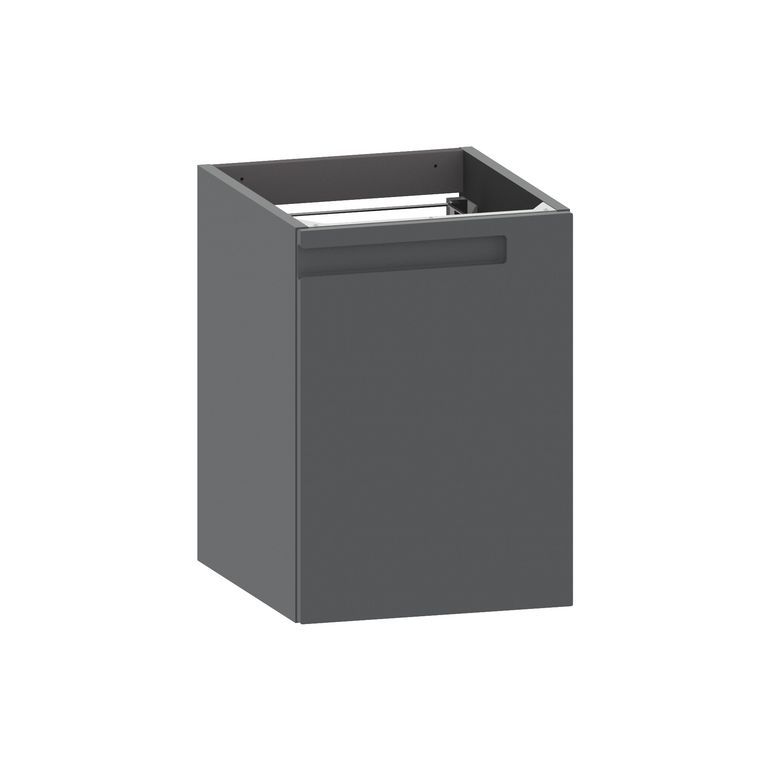 Meuble sous-vasque 40 cm panier à linge 1 porte coulissante INFINY