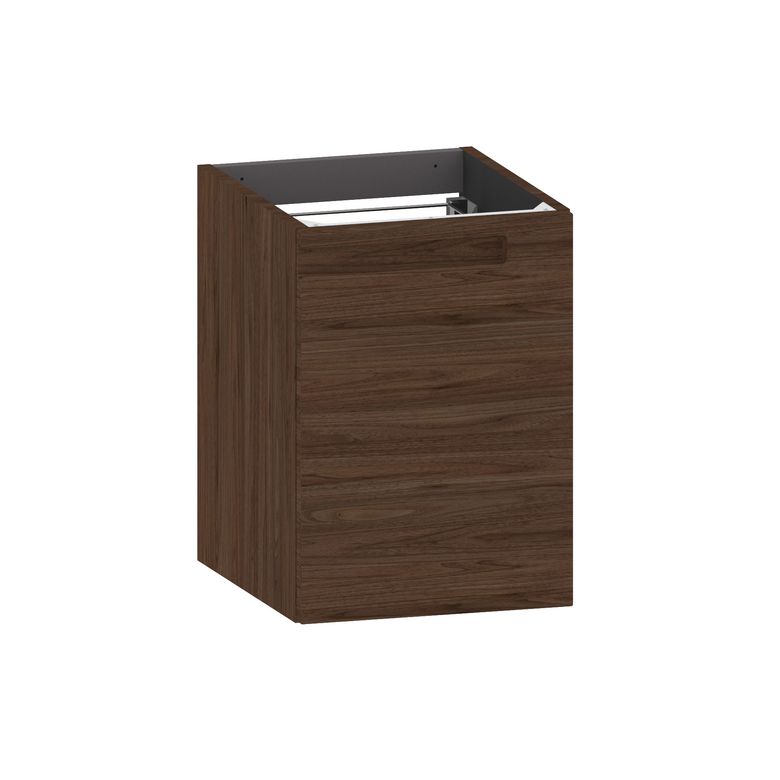 Meuble sous-vasque 40 cm panier à linge 1 porte coulissante INFINY