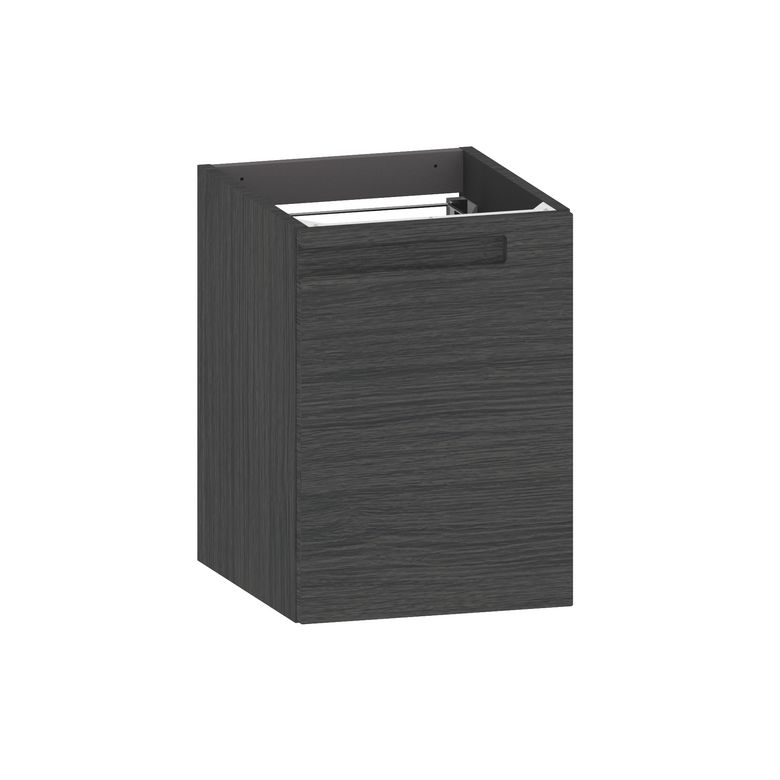 Meuble sous-vasque 40 cm panier à linge 1 porte coulissante INFINY